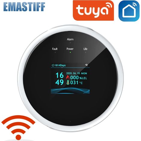 Détecteur de fuites de gaz/GPL Wi-Fi - Alarme - Détecteur de sécurité incendie - Contrôle par application (1/5)