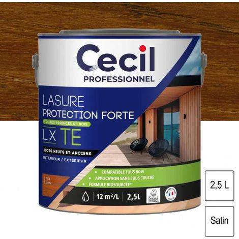 Lasure Toutes Essences de Bois LX TE Teck 2,5L CECIL PROFESSIONNEL