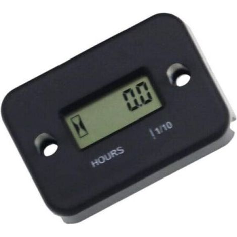 Medidor de horas digital con pantalla LCD resistente al agua, medidor de horas portátil para motor de motocicleta o barco. (1/5)