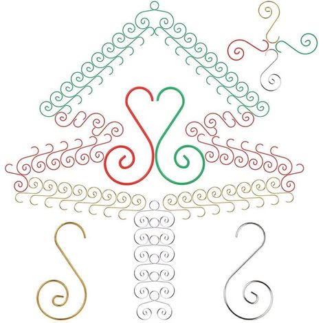 Lot de 80 crochets de décoration de Noël de 50 mm - Décoration de sapin de Noël - Très approprié pour l'atmosphère festive, les décorations de sapin de Noël (1/5)