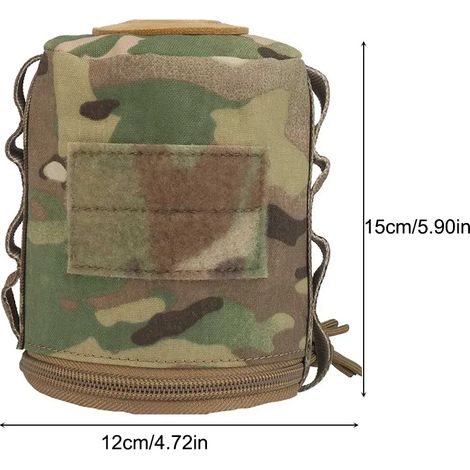 Housse de protection portable vintage pour bidon d'essence, sac de rangement anti-chute et anti-collision pour bouteille de gaz, idéal pour le camping et les réchauds portables. (1/5)