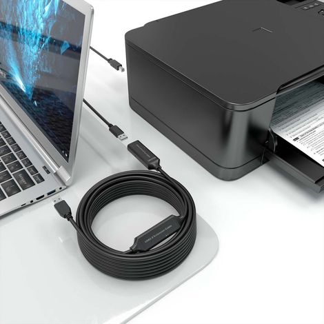 Cable USB Aisens A101-0916 Negro 15 m