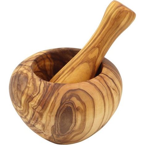 Mortier rond 10 cm en olivier - Chevalier Diffusion (1/2)