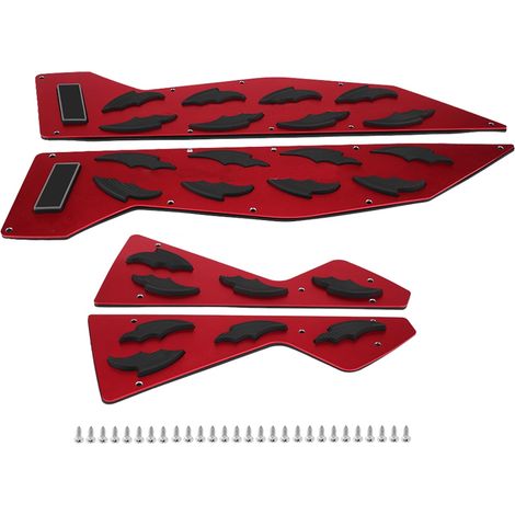Paire de repose-pieds en aluminium pour moto Yamaha NMAX155 NMAX125, rouges (1/5)