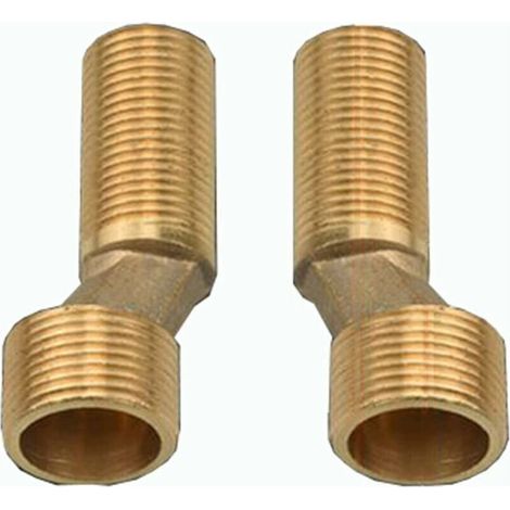 Raccord de circulation d'irrigation, raccord décalé pour robinet de douche de salle de bain, réducteur d'angle en laiton, bras pivotant réglable, raccord décalé 1/2 3/4, raccord décalé 2/2 3/4, doré (1/4)