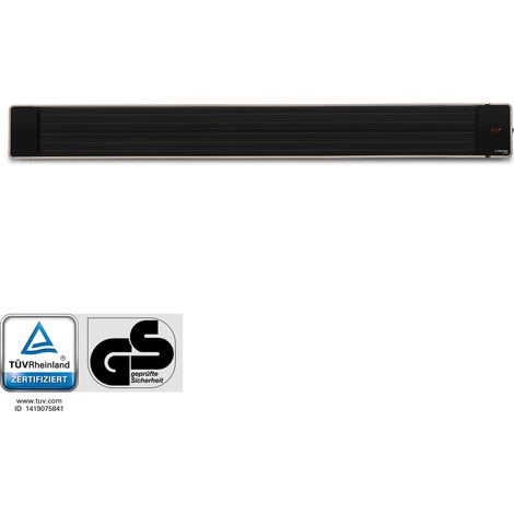 TROTEC Calefactor por radiación de luz negra IRD 3200 Radiador Infrarrojo Para exteriores Radiadores de terraza 3.200 W IP55 clase de protección Incluye soporte de pared y techo (1/5)