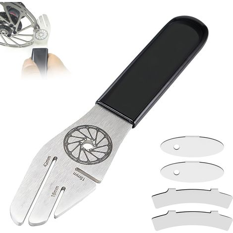 5 pièces Outil de redressage de disque de frein, 15 mm, 18 mm, 42 mm, cales de réglage 55 mm et 85 mm, accessoire de réparation de vélos (1/5)