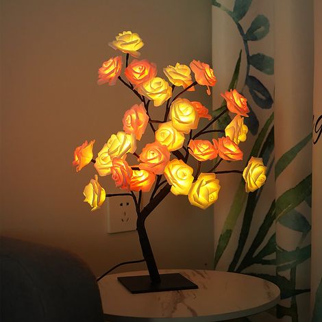 Socle amovible en plastique, interrupteur USB, veilleuse LED rose décorative, interrupteur à LED. (1/5)