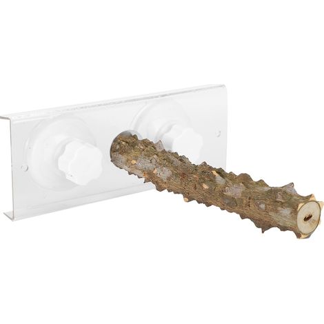 Perche en bois portative extérieure de perroquets de tige debout de douche d'oiseau d'animal de compagnie de 20CM avec la ventouse (1/5)