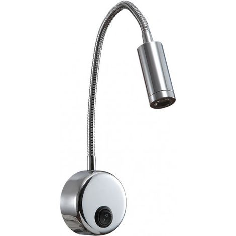 Applicare 3w 4000k 285lm Edgar Chrome 40x7x19 Cm con interruttore, articolabile e regolabile