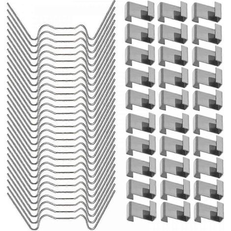 100 clips de fixation pour vitres de serre, clips de fixation en acier inoxydable pour fenêtres de serre (1/5)