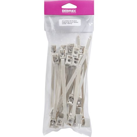 DEBFLEX - COLLIER AVEC EMBASE Ø 16 A 32 MM GRIS SACHET DE 25 - 709102