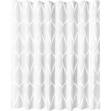 Rideau de douche à motifs géométriques avec anneaux, imperméable, résistant à la moisissure, en polyester épais, convient aux baignoires et salles de douche - 180180 cm (gris)