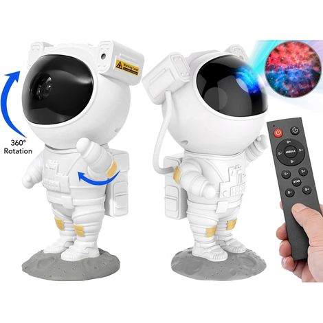 Projecteur d'étoiles LED astronaute – Alimentation secteur – Ambiance cosmique pour enfants – Veilleuse décorative