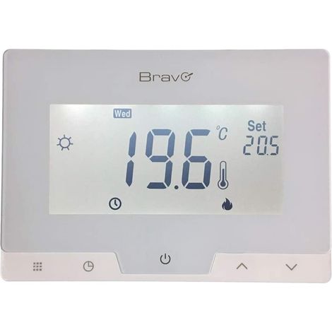 Cronotermostato Digitale da parete Bravo Glam Programmabile con Display 3,78 - 93003110 (1/5)