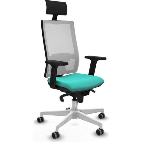 Sedia da ufficio piqueras y crespo Sila bianco pelle sintetica