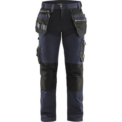 Pantalon de travail artisan + stretch bleu marine/noir T38 - BLÅKLÄDER - 159918608699C44 (1/3)