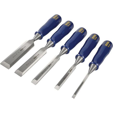 IRWIN Marples M444 5-piece Blue Chip Bevel Edge Chisel Set 6, 10, 12, 18, 25mm
