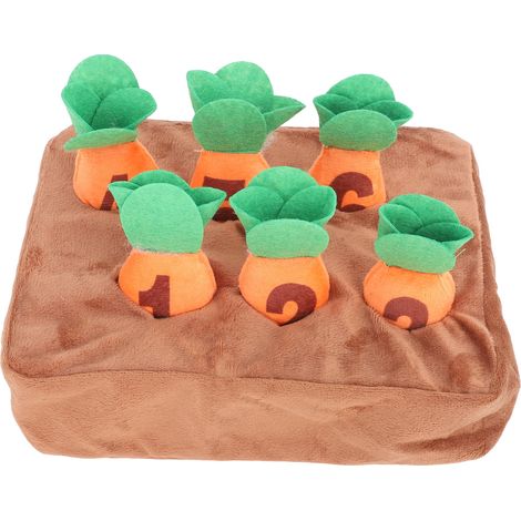 Karotten mit Quietscher – Interaktives Spielzeug für Hunde, Plüschtier zum Apportieren, ideal für Kinder (1/5)