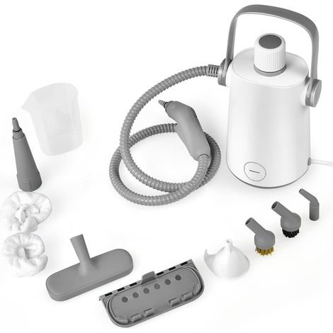 Goplus – Nettoyeur vapeur à main 1000W – Pression 3 bars – Réservoir 300 ml – 10 accessoires – Câble 3 m pour nettoyage en profondeur - EAU 300 ML (1/5)