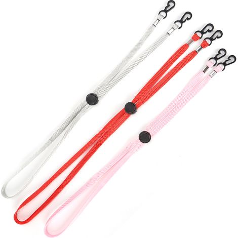 Lot de 3 attaches simples pour masque de protection, en nylon réglable, accessoire de protection faciale (1/5)