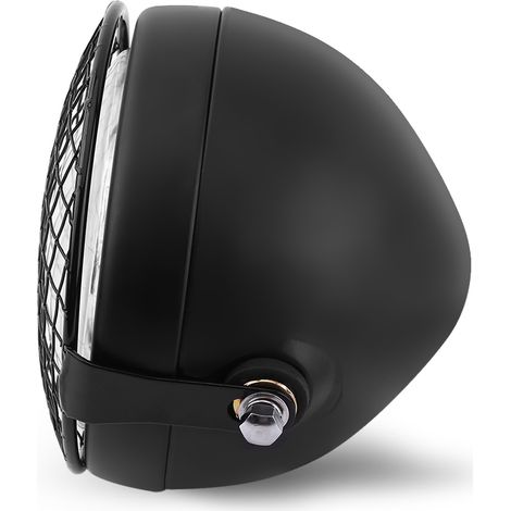 16,5 cm LED-Motorradscheinwerfer mit Schutzgitter und Seitenhalterung für Cafe Racer – Motorrad-Straßenbeleuchtung (1/5)