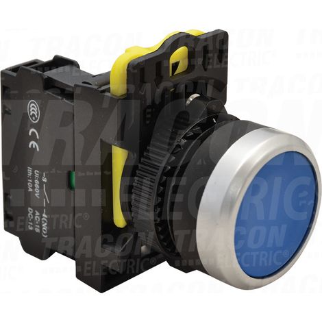 Pulsador cubierto, azul 1xNO, 5A/230V IP65 (1/2)