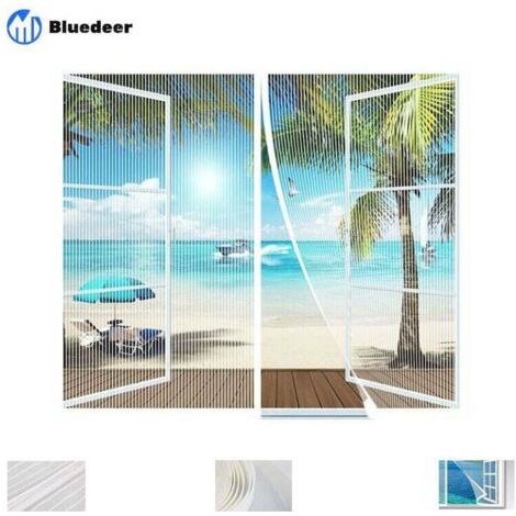 VURAHOME - Moustiquaire de fenêtre magnétique 120x120cm – Installation sans perçage – Fermeture automatique – Protection contre les insectes - 47x47inch (1/3)
