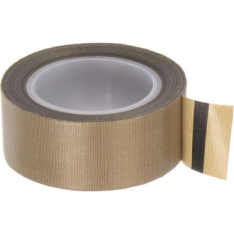 Rouleau bande colle en PTFE tissu 1" x 33 pieds, à haute température, 0,13 mm diamètre (1/5)