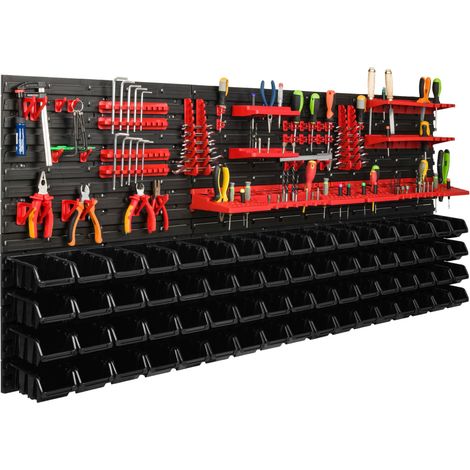 Tablero de herramientas para taller de 172x78 cm + 68 bandejas (1/5)