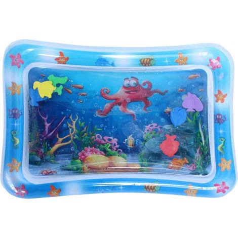 1 tapis d'eau pour bébé, gonflable, 66 x 50 cm, PVC, pour éveil sensoriel de 3 à 9 mois (1/5)