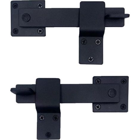 Robuster 14 cm (5,5 Zoll) großer Türriegel aus Schmiedeeisen. Massiver Metall-Kippriegel für Scheunentore/Holztore mit erhöhter Sicherheit und Privatsphäre (schwarz). Speziell