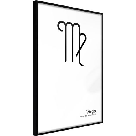 Affiche Murale Encadrée "Zodiac Virgo II" 40 x 60 cm Noir