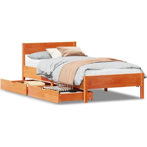Maison Exclusive - Letto senza Materasso Marrone Cera 75x190 cm in Legno di Pino (1/5)