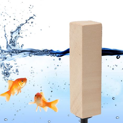 Lot de 2 diffuseurs de bulles d'air en bois naturel pour aquarium (L) (1/5)