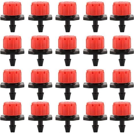 Lot de 100 goutteurs pour irrigation goutte à goutte, buses d'arrosage automatiques et orientables à 360° pour plantes, serres et pelouses (bricolage). (1/5)