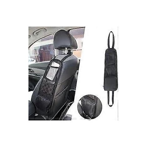 Organisateur latéral de siège, sac de rangement pour voiture, porte-téléphone avec poche en filet pour siège passager avant (1/5)