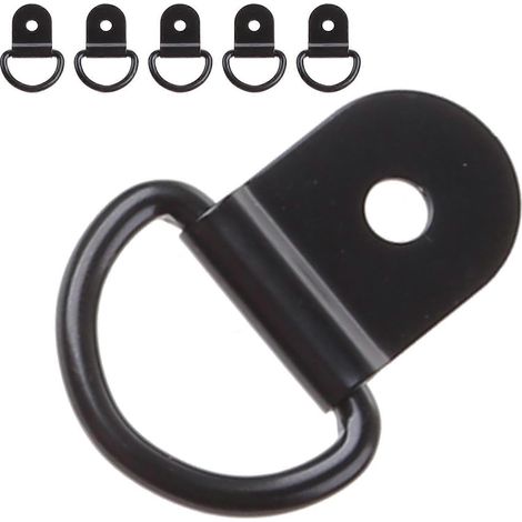 Lot de 20 anneaux d'arrimage pour voiture, remorque et chargement, avec crochet de traction et ancrages métalliques. (1/4)