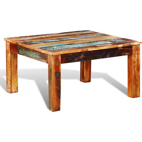 Maison Exclusive - Couchtisch Quadratisch Altholz (1/5)