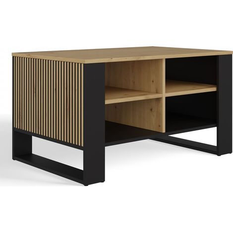 Moderner Couchtisch 4P SLIM, SCHWARZE ARTISAN-EICHE (1/5)