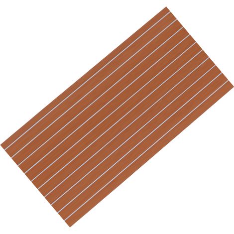 Boots-, Marine- und Wohnmobil-Bodenmatte aus EVA-Schaum, rutschfest, 240 x 60 cm / 94,5 x 23,6 Zoll (Hellbraun/Weiß) (1/5)
