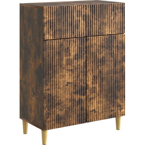 Sideboard Smoked Oak 66 x 34.5 x 90 cm Engineered Wood vidaXL