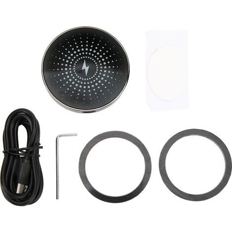 Chargeur magnétique sans fil voiture 15W, charge rapide haut rendement, surface lisse pour téléphone compatible charge sans fil (1/5)