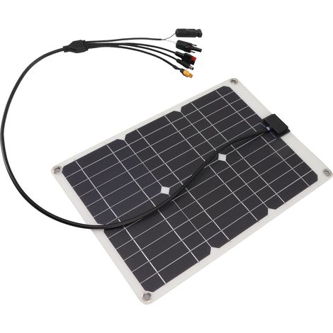 Panneau solaire portable haute efficacité 50 W, 4 connecteurs, silicium monocristallin, sortie 18 V (1/5)