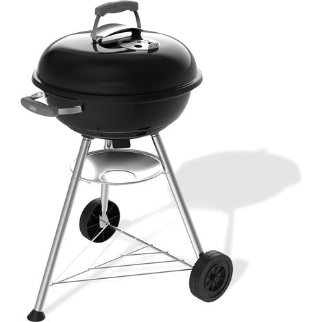 Catherine – Barbecue à charbon Compact Kettle 47 cm – Résistant à la chaleur et à la corrosion – Tiroir à cendres amovible – Couvercle avec réglage de température