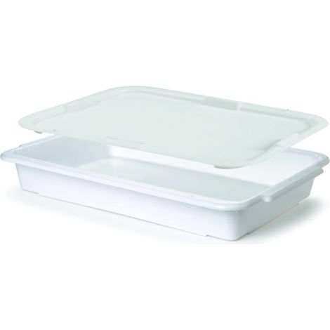 Bac à diviseuse rectangulaire 600 x 400 - 13 L - blanc - Gilac