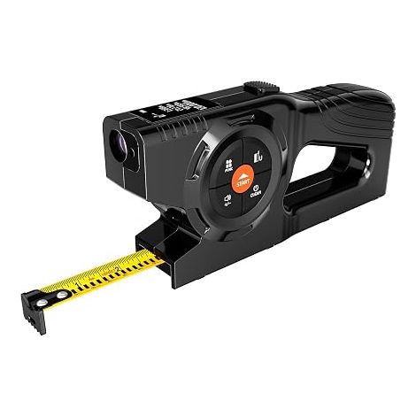 3-in-1 Laser Rangefinder 196ft/60m Laser Meter and Auto Lock Tape Measure with Instant Digital Display and Green Laser Extension, Measuring List with Memory (1/5)