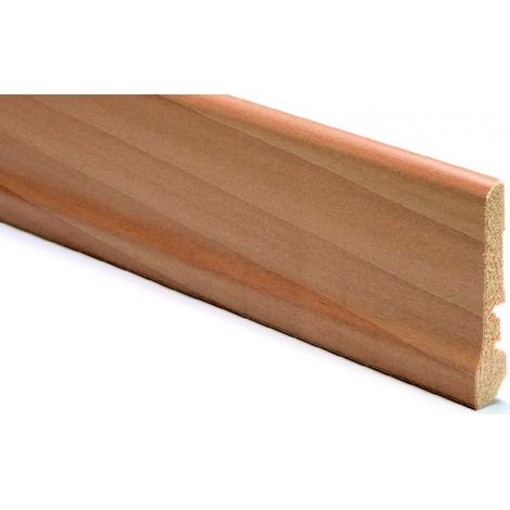 CONF. 10 PZ BATTISCOPA IMPIALLACCIATO CON PIEDE MISURE 14X70X2250 MM FINITURA ROVERE