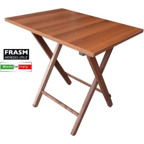 Tavolo baby pieghevole richiudibile con piano in formica 45X60 NOCE