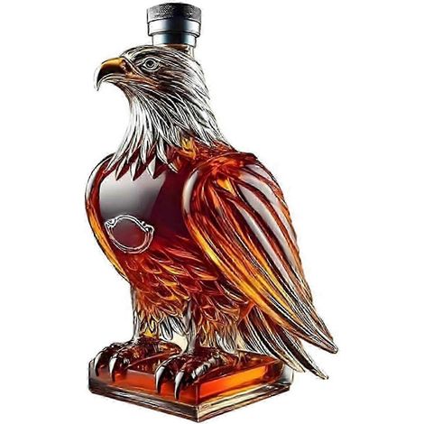Whiskykaraffe (350 ml) in Form eines Weißkopfseeadlers, Symbol für Stärke Weinflasche mit Adler verzierte Karaffe Spirituosenflasche Freiheit Geschenk (1/5)